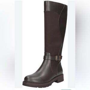Easy Street Brown Knee-High Women's Boots 6 1/2 Plus Calf